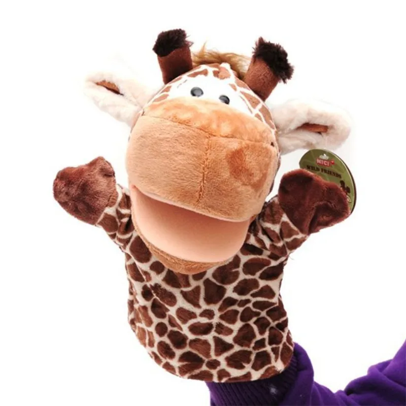Детские животные наручная игрушка Лев свинья слон открытый рот Перчаточная кукла игрушка для детей Подарки