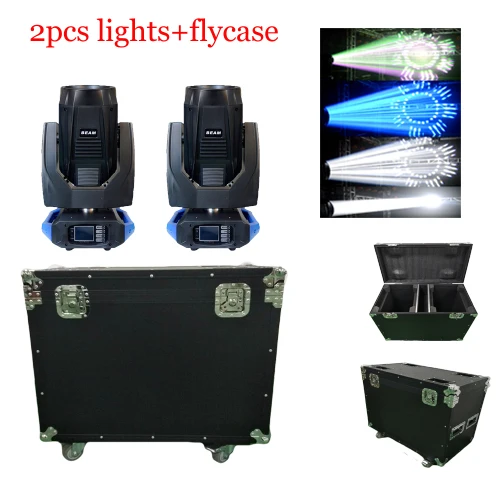 Яркий 2шт светильник s plus flycaes 17R Sharpy 3в1 350 Вт движущаяся головка луч светильник двойные призмы для сценического эффекта диджей ночной клуб свадьба - Цвет: Яркий