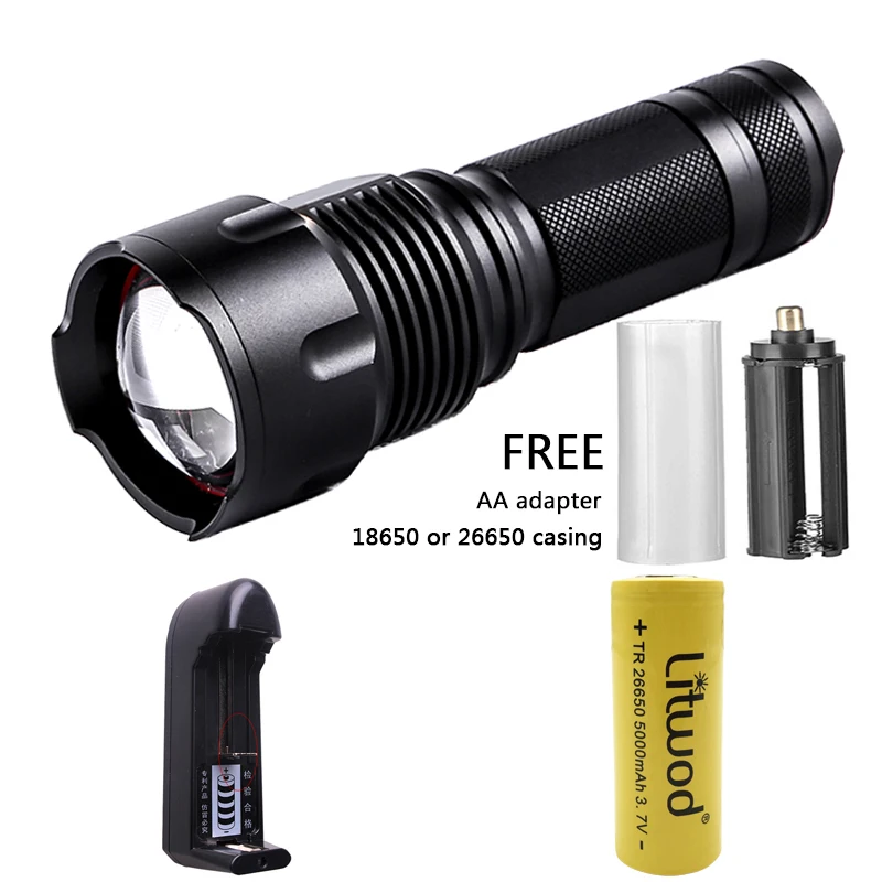 Option D Litwod Z201006 Cree XHP50 XM-L2 U3 XM-L T6 светодиодный фонарик 26650 фонарик, водонепроницаемый фонарик Масштабируемые портативное освещение для кемпинга - Испускаемый цвет: Option D