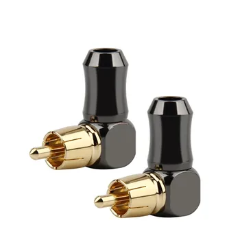 

RCA 90 Degree L Type Connector Male Plug Gold Plated Solder Wire Audio Adapter RCA Angle Speaker Terminals Audio Jack RCA Socket