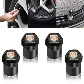 

4pcs Wheel Tire Parts Valve Stem Caps Cover Wheel Tire Valve Cap For Dodge Challenger RAM 1500 Charger Avenger Caliber Nitro