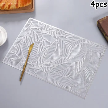 

Restaurant Table Place Mats Banquet Decoartion Set 4pcs Washable Dining