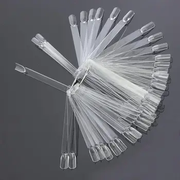 

50pcs/set False Nail Tips Fan Shaped Polish Display Color Palette Card Practical Tool Swatches Nails Art Display Shelf Board