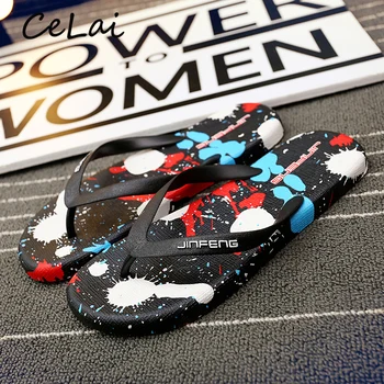 

CeLai Hot Sale Slippers Men Shoes Summer New Male Flip Flops Shoes Beach Sandals Men's Tong Shoes chancletas verano hombre A-071