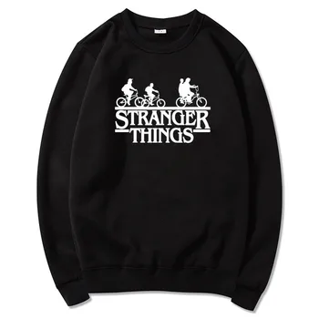 

STRANGERTHINGS Autumn black vigor movement cotton O get hoodies streets of leisure hoodies men coat men Outdoor men's clothing