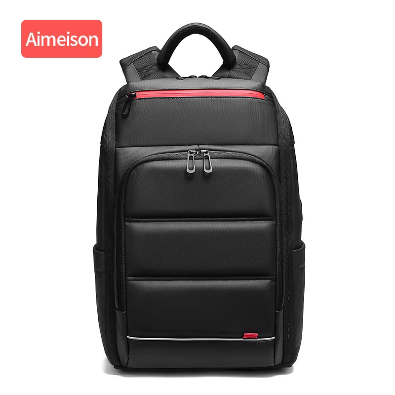 Рюкзак для путешествий, мужской рюкзак, рюкзак для ноутбука, водонепроницаемый рюкзак для зарядки, мужская сумка - Цвет: black
