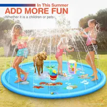 170cm Summer Outdoor Cartoon Spray Water Play Mat Kids Sea Animal Sprinkle Pad Water Spray Carpet Pad Toy Play Games Water Mat V