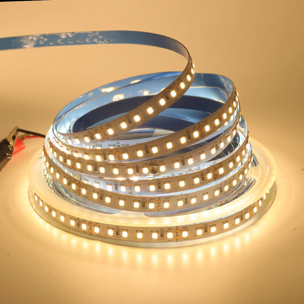 12V 24V 2835 LED Strip 5m 10m 15m 20m Tape Light Ribbon 60/120/240/480 LED Natural White / Warm White / Cold White Home Decor 6