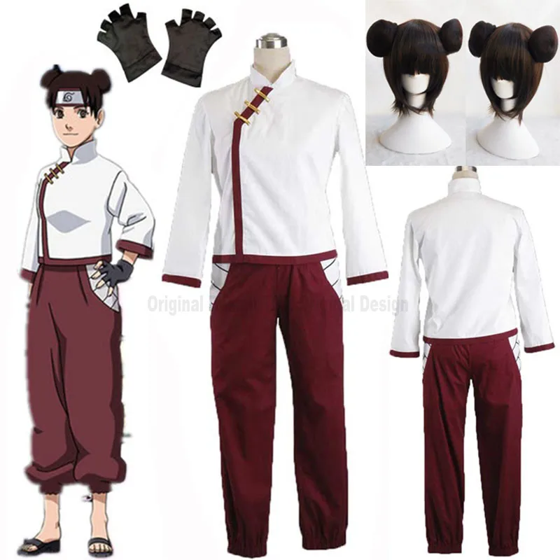 2020 аниме NNaruto0O Shippuden Tenten Косплей Костюм Хэллоуин женские костюмы/костюмы топ +