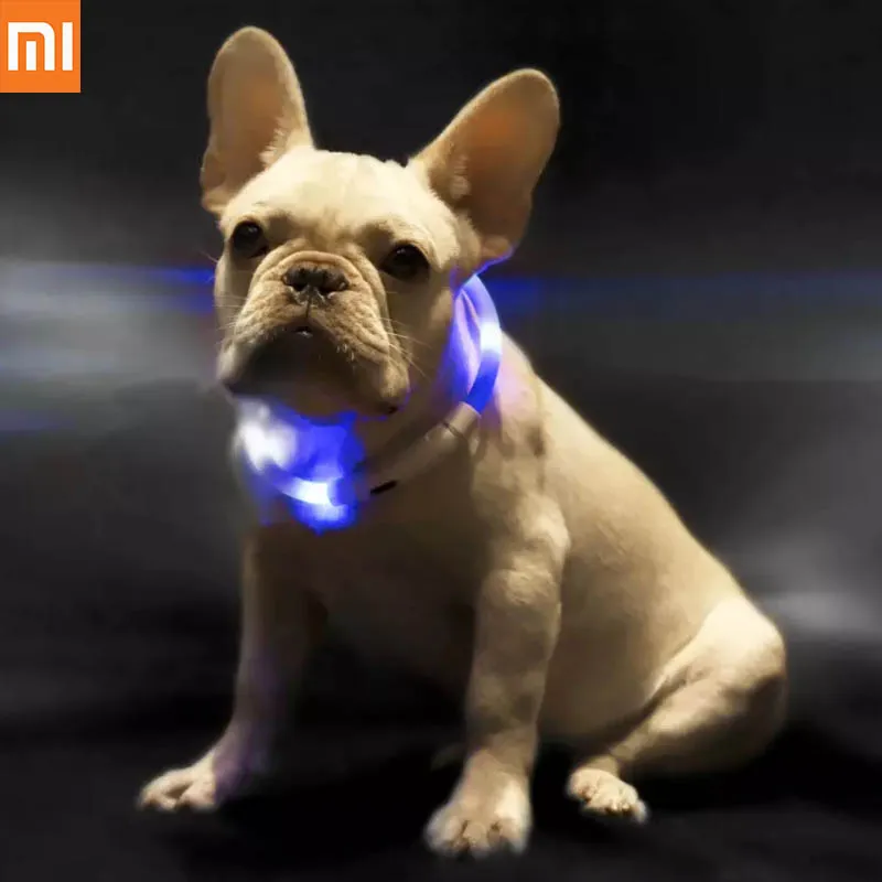 Xiaomi Pet свет воротник водонепроницаемый xl81-5001 анти-бирка на случай потери светодиодный Предупреждение освещение зарядка через usb ошейник для собаки