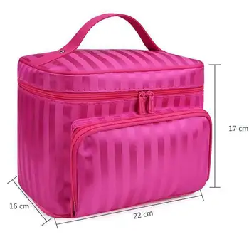 

Large Beauty MakeUp Nail Tech Cosmetic Box Jewellery Vanity Storage Bag UK STOCK
