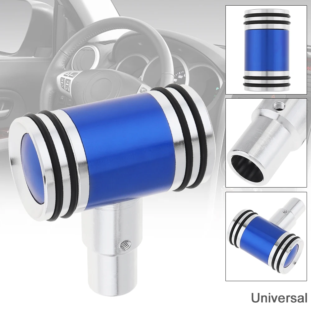 Metal Blue Car Refit Manual Transmission Gear Shift Handball Knob with Four Plastic Adapter / Special Wrench / Mounting Screws