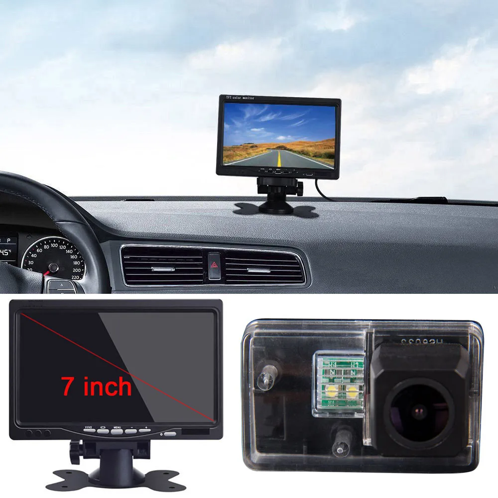 7 дюймовый ЖК дисплей и камера для peugeot 206 207 306 307 308 406 407 5008 Автомобильная заднего