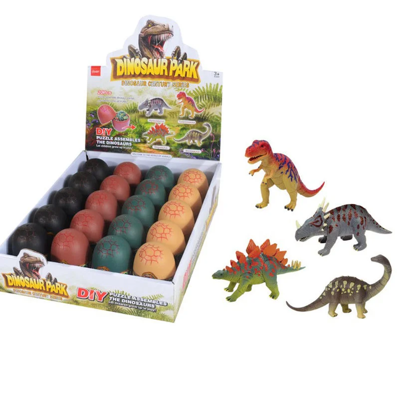 4pcs 4D stereoscopic assembly dinosaur egg piece and insert dinosaur Dinosaur simulation model toy Educational toys for children 2