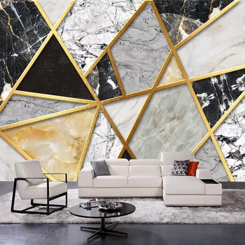 

Modern Simple Marble Geometric Pattern Mural Wallpaper 3D Abstract Art Wall Paper Living Room TV Home Decor Luxury 3 D Frescoes