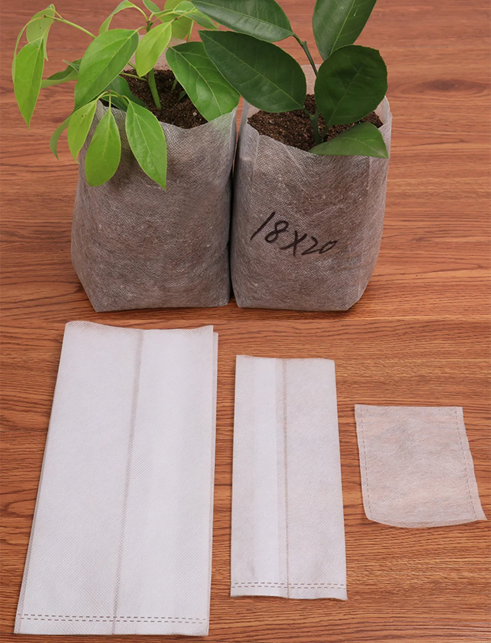 Biodegradable Nonwoven Fabric Nursery Plant Grow Bags Seedling Growing Planter Planting Pots Garden Eco-Friendly Ventilate Bag