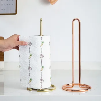 

Nordic Iron Desktop Roll Paper Rack Simple Gold Living Room Toilet Roll Holder Storage Rack Home Decor