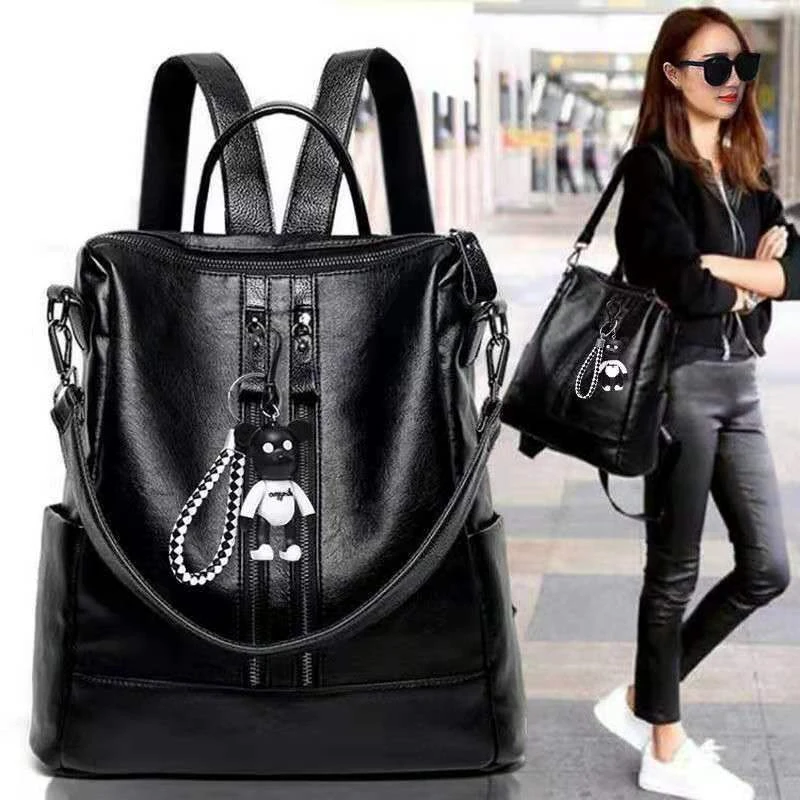 Soft Leather Backpack women 2022 Korean Version of The Large-Capacity College Style Backpack Mummy Fashion All-Match Lady bag Stylish Backpacks