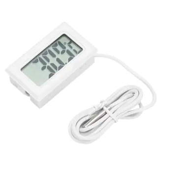 

1Pcs Temperature Measurement Convenient LCD Display Thermometer Digital For Aquarium Freezer black and white color Hot Sale