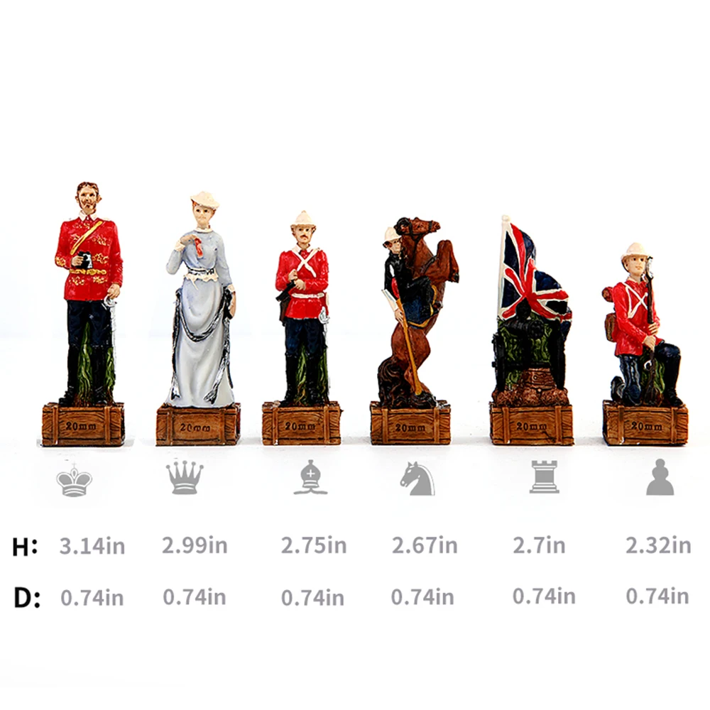 Figuras históricas Tema de Guerra Xadrez em Casa e Jogos de Tabuleiro  Decoração Artesanato Escultura Joias Resin Sala de Estar Estátua Rússia  Guerra Ítalo-Francesa