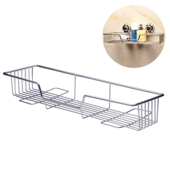 

Wall-mounted Practical Holder Multifunctional Bathroom Hanging Rack Home Organizer Storage Basket Stainless Steel