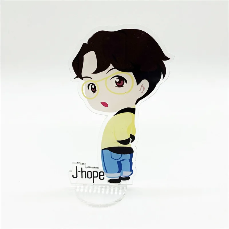 KPOP Bangtan мальчики аниме прозрачный Стенд фигура кукла доска декор стола JUNG KOOK SUGA JIMIN JIN мальчик с Luv YY03 - Цвет: J-HOPE