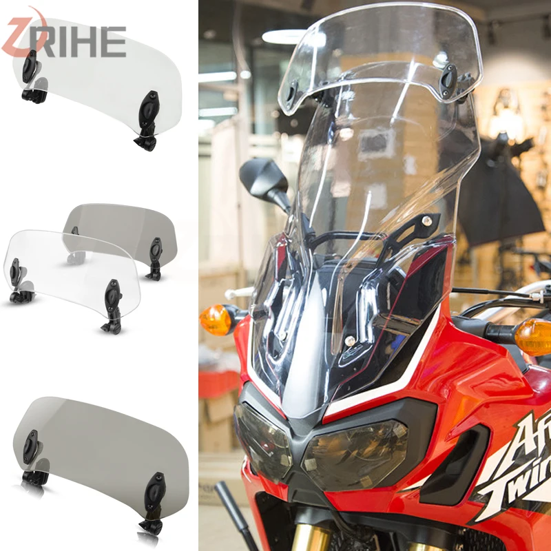 

Pc Plastic Universal Motorcycle Risen Adjustable Windshield Motobike Windscreens Moto Wind Deflectors For Yamaha Majesty 400