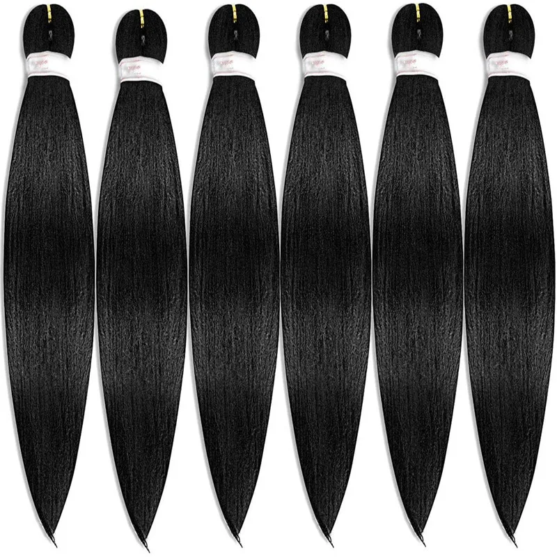 Kong & Li-trenzas de fibra sintética, cabello trenzado preestirado, 26 pulgadas, 95g, textura Yaki, extensión de cabello, venta al por mayor