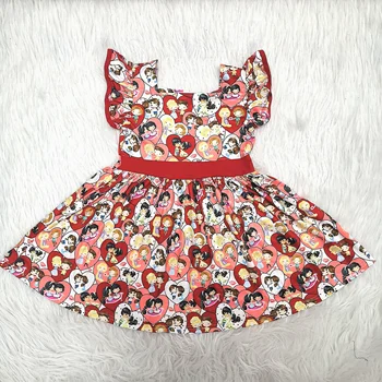 

Children's Boutique Latest Design Valentine Girl Short Sleeve Dress