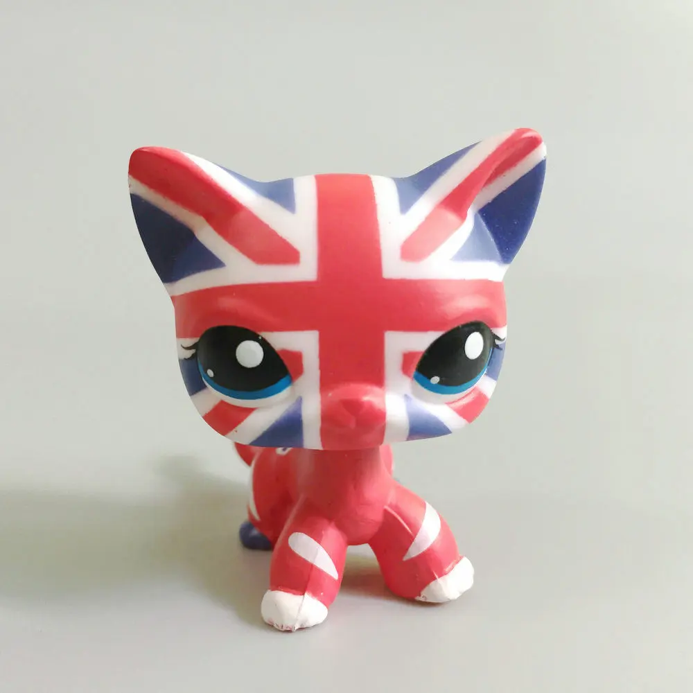 Littlest животное OOAK флаг короткие волосы кошка ручная роспись рисунок для ребенка игрушка в подарок N1906