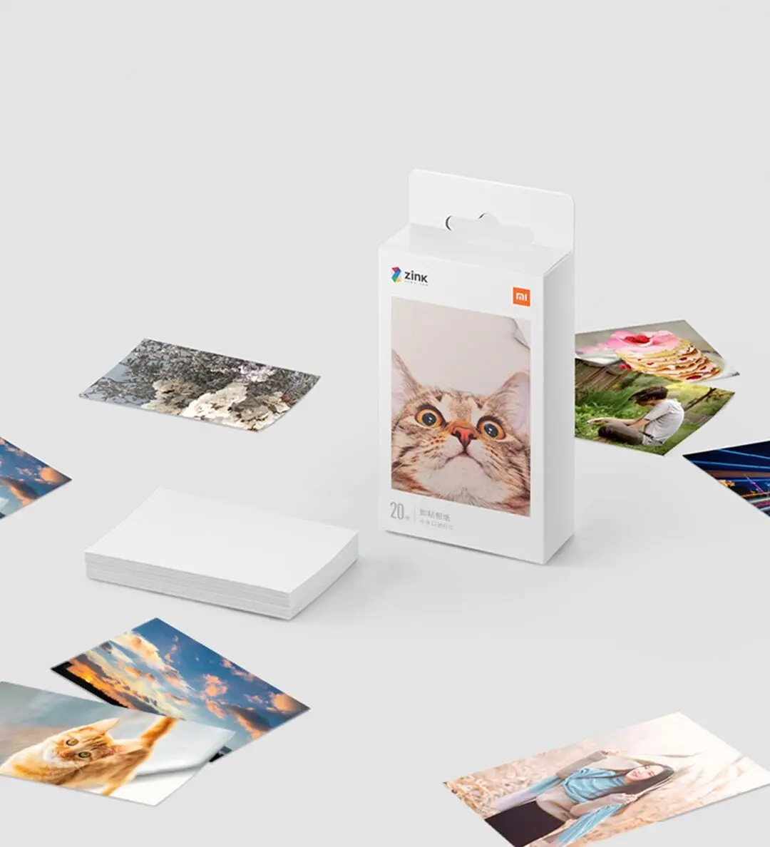 mini printer for iphone Global Version Xiaomi Pocket Photo Printer Paper Self-adhesive Printer Paper 20//60/100 Sheets 3-inch Mini Pocket Photo Paper mini smartphone photo printer