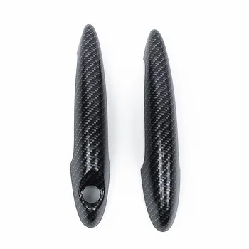

Carbon Fiber Replacement Black Car Door Handle Covers For MINI Cooper S R50 Set Kit ABS Plastic