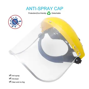

Grass Cutting Safety PVC Mask Splash Proof Mask Face Protective Screen Kitchen Oil-Proof And Waterproof Mask(Yellow/Orange)