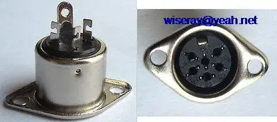 DHL/EMS 500 шт. 6 PIN DIN гнездо халled Панель Крепление паяный разъем Железный DIY-A7