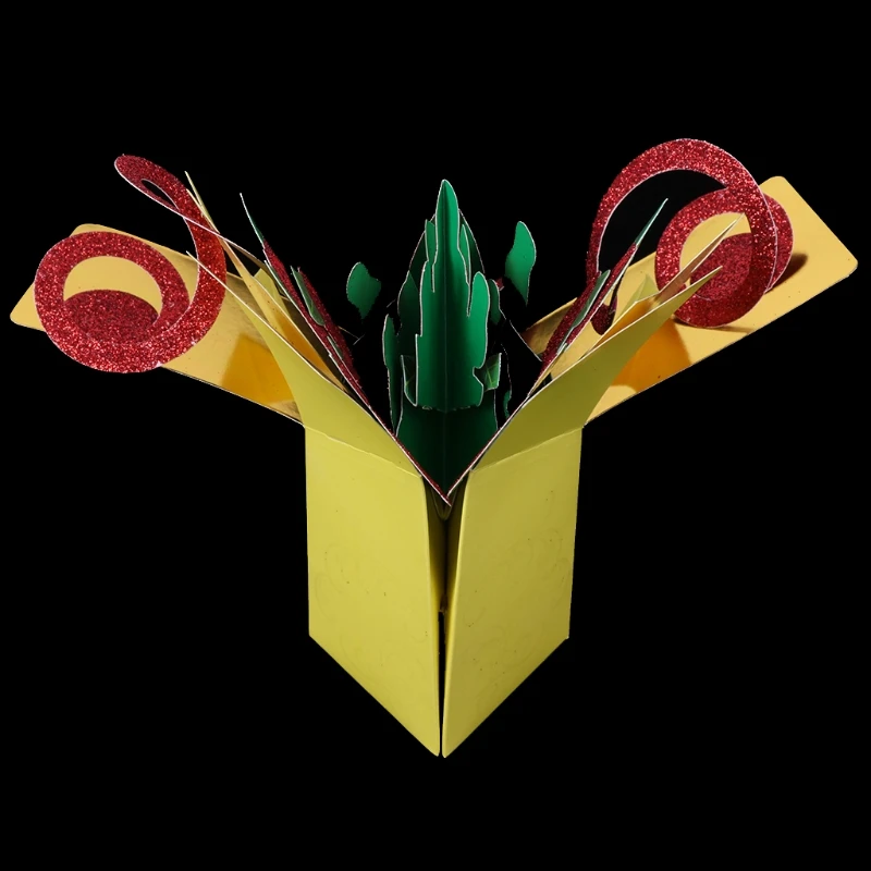  3D Pop Up Card Rose Flower Greeting Cards Handmade Birthday Wedding Invitation - 4.00026E+12