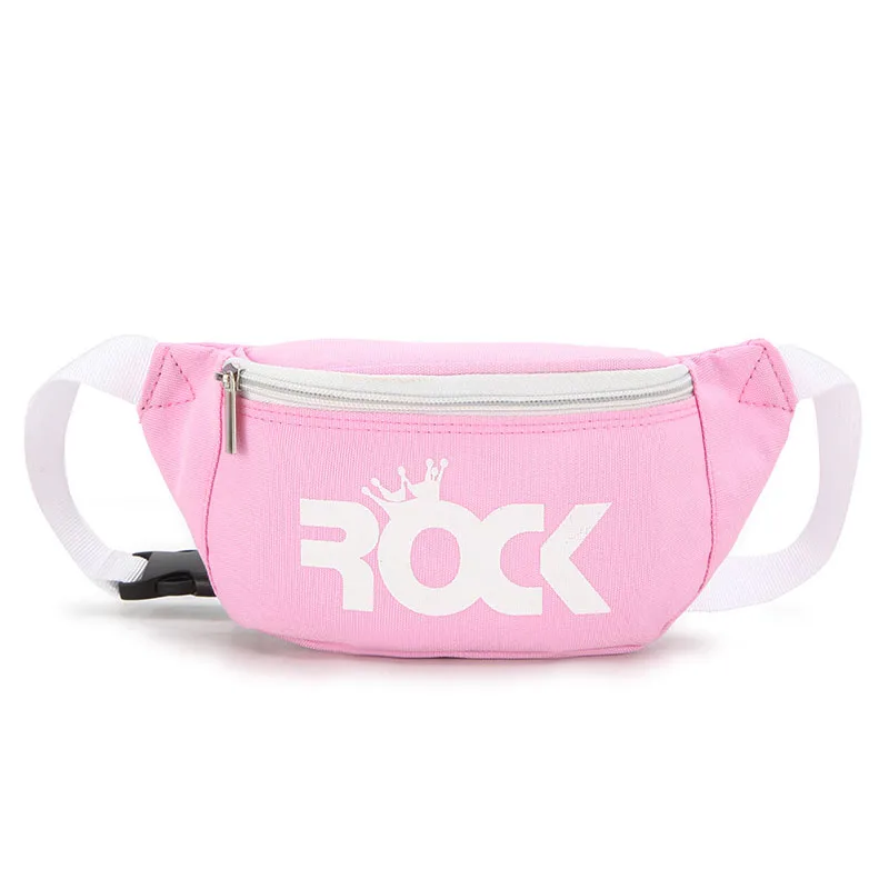 A Waist bag Новая детская поясная сумка для детей, холщовая нагрудная сумка для девочек, поясная сумка на молнии с буквенным принтом, вместительная сумка в виде почек и бананов, сумка через плечо - Цвет: A Waist bag