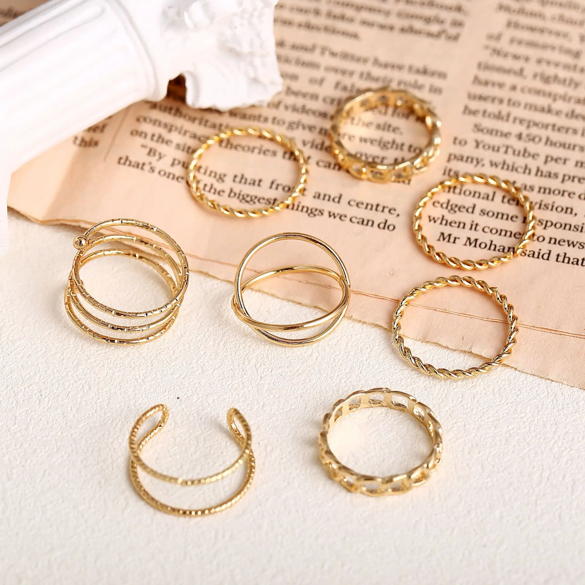 Fashion Gold Color X Knuckle Rings Set For Women Vintage Midi Finger Ring  Female Party Jewelry Gifts Drop Shipping 8 Pcs/Set - AliExpress