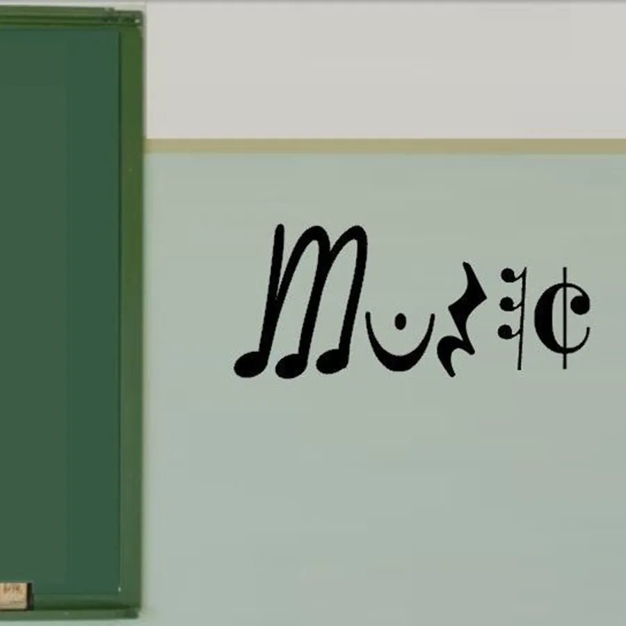 

Music Wall Decal Music Classroom Decoration Vinyl Wall Stickers Art Bedroom Creative Design Mural Removable Lovely Decals S553