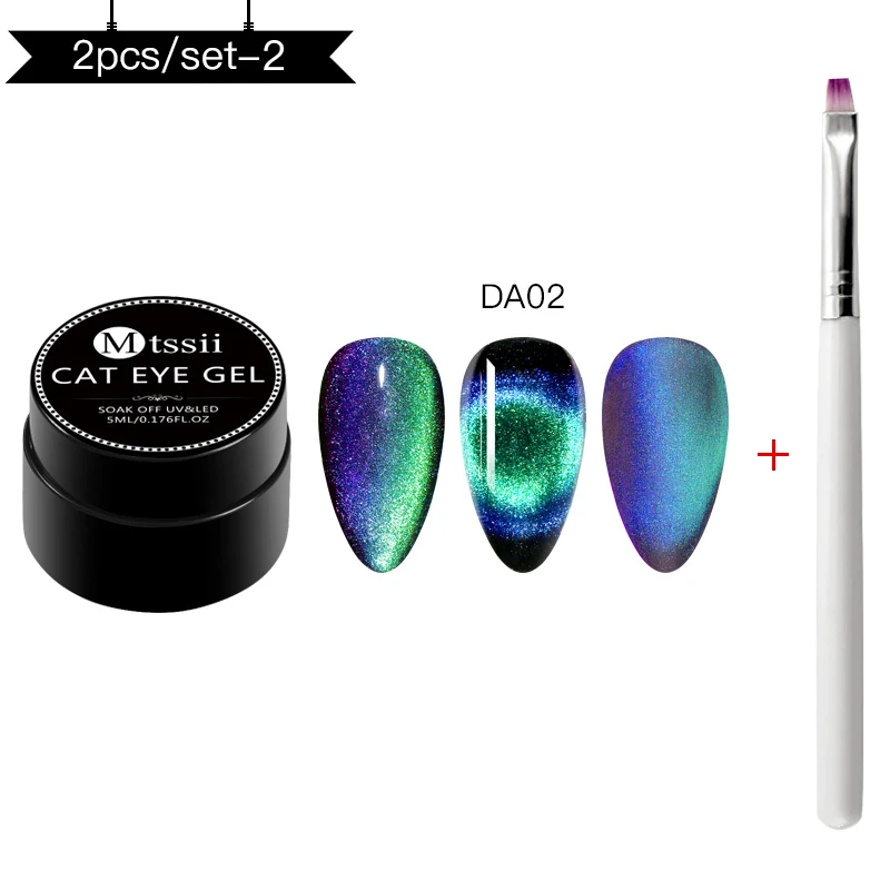 ZH07971 Mtssii 5 мл 9D Galaxy Cat Eyes светодиодный Гель-лак для ногтей Хамелеон для использования с магнитом УФ-лак для ногтей Блестящий гель нужен черный базовый слой - Цвет: ZH07971