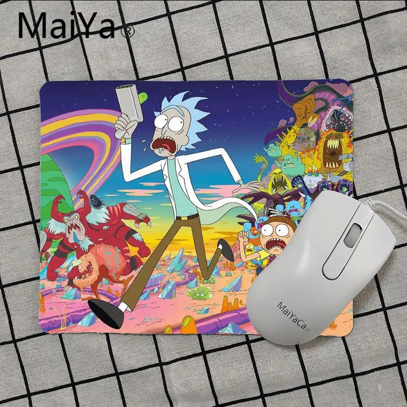 No Lock Edge18x22cm Maiya высокое качество Рик и Морти компьютерные игровые коврики для мыши Гладкий блокнот для письма настольные компьютеры мат игровой коврик для мыши - Цвет: No Lock Edge18x22cm
