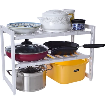 

Layered arrangement of kitchen shelves imported from Japan