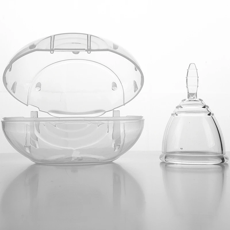 Медицинская силиконовая Прозрачная менструальная чашка с голой шеей, гигиеническая голая многоразовая Женская Гигиеническая продукция