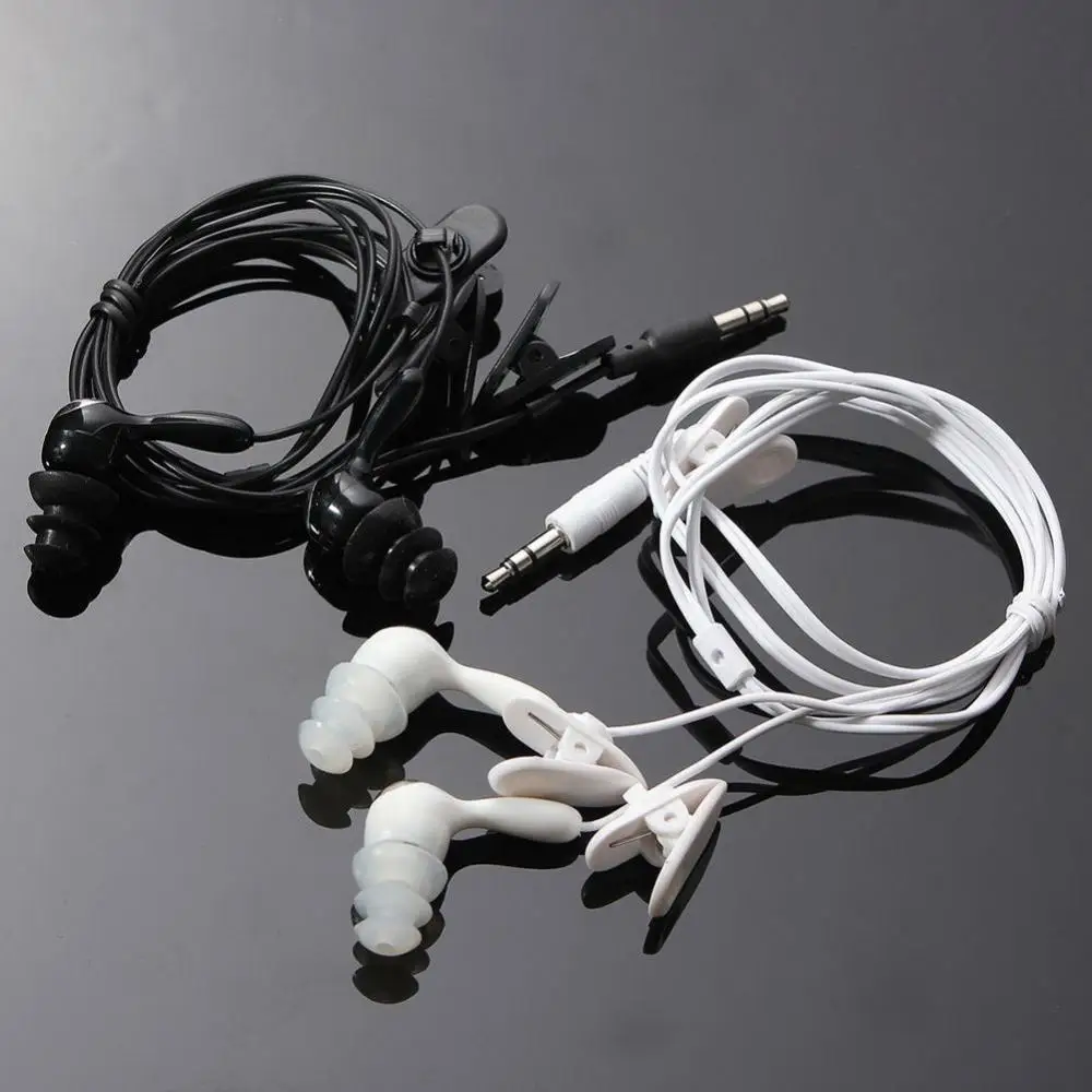 Wired Headphones IPX8 Waterproof Earbuds Headphones Swimming Sport In Ear Earphones 3.5m Sport Waterproof Headphone Portable