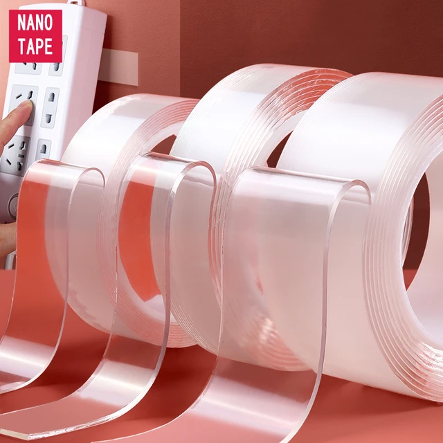 3M Double-Sided Tape Nano Double-Sided Tape Transparent Non-Marking Wall  Stickers Waterproof Reusable Bathroom Household Goods - AliExpress