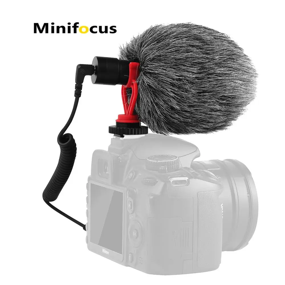 Микрофон Minifocus VCM10 для фотосъемки и интервью микрофон Youtube видеозаписи дробовик