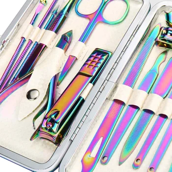 

18pcs/set New Manicure Nail Clippers Pedicure Set Portable Travel Hygiene Kit Stainless Steel Cutter Tool Set Nail Clippers Kits