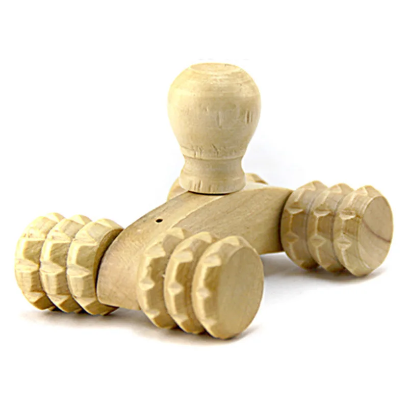 

Solid Wood Full-body Four Wheels Wooden Car Roller Relaxing Hand Massage Tool Reflexology Face Hand Foot Back Body Therapy