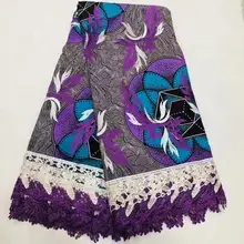 Высококачественная кружевная ткань, Анкара, восковая кружевная ткань, африканская кружевная ткань, воск, шнур кружева для женщин, свадебное платье 070523