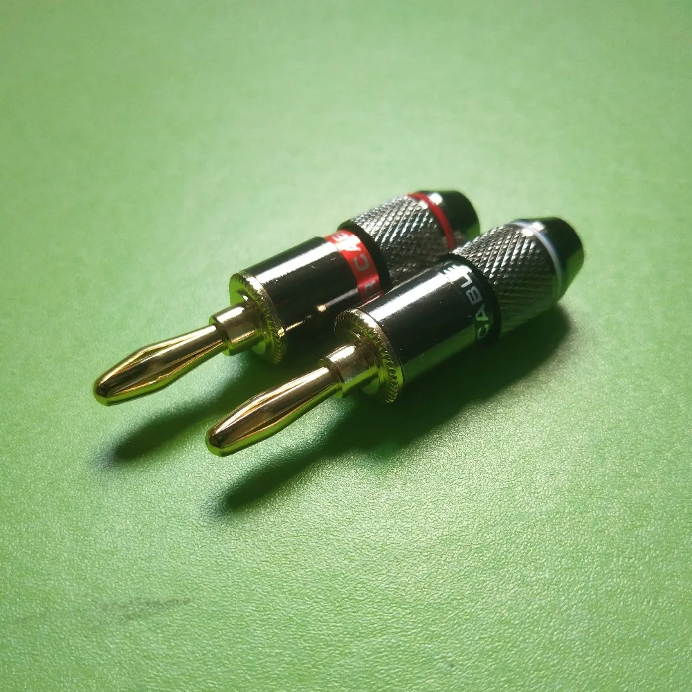 MONSTER 24K Gold Plated Copper Zinc Alloy Banana Plug Connector Audio Power S (4)