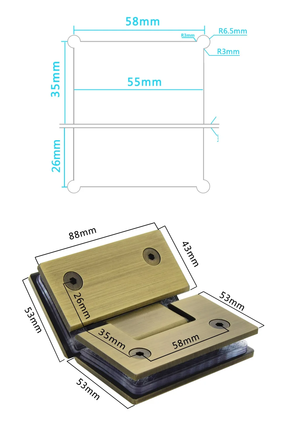 304 Stainless Steel Glass Door Hinge Shower Glass Doors Hinge Replacement Parts 90 135 180 Degrees Glass Clamp Pull Sliding Door